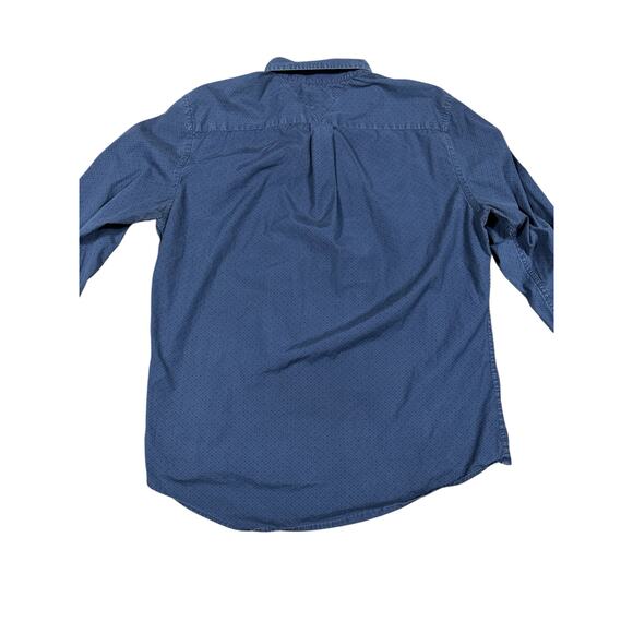 Tommy Hilfiger Men’s Button Down Shirt Blue Micro Dot Print L - Picture 6 of 9